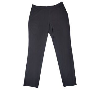Susan Graver Black High Rise Pull On Stretch Dress Pants S (30x 30)